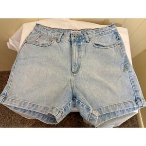 Vintage Guess Jeans Light Wash Denim Shorts High Waisted 100% Cotton USA Size 32